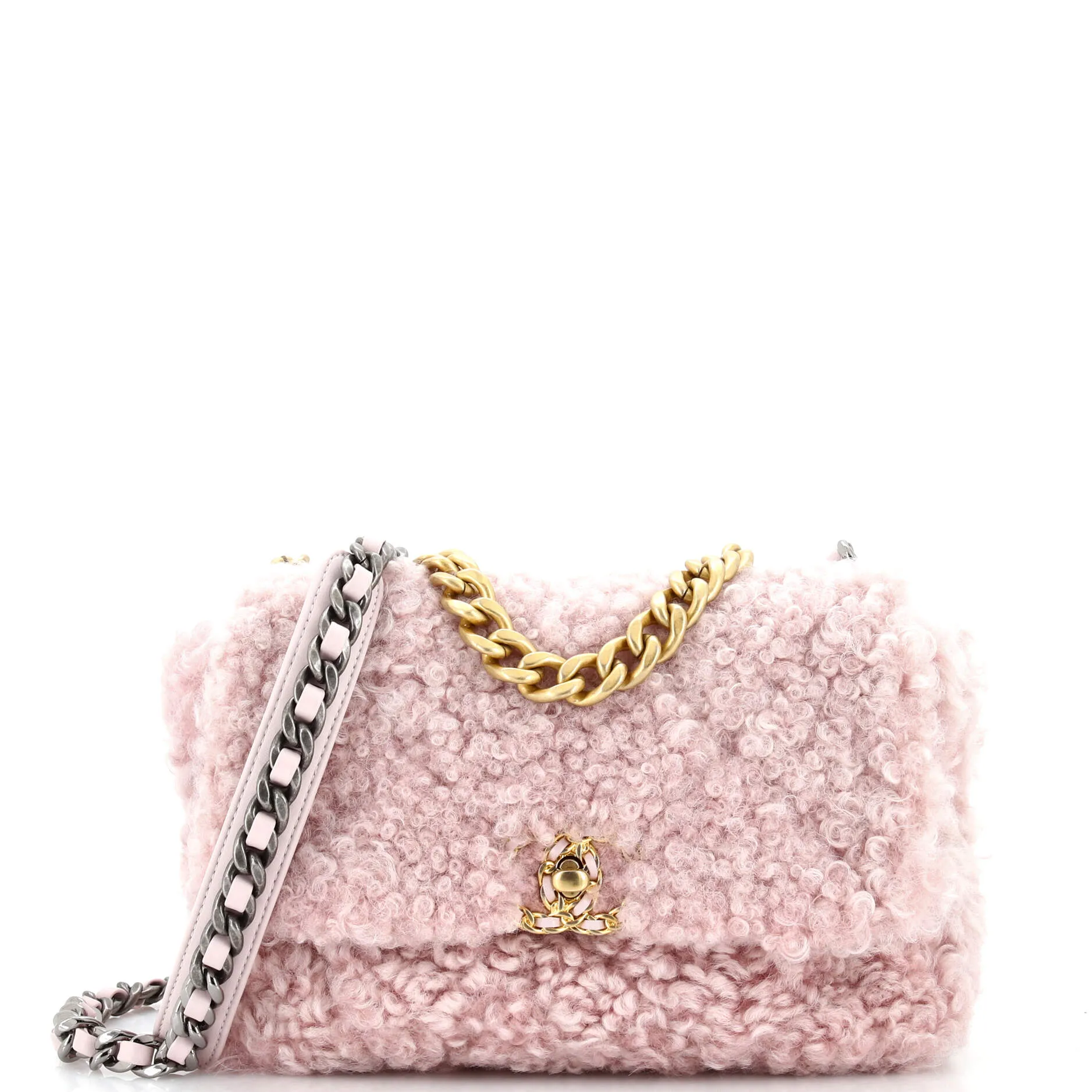 19 Flap Bag Shearling Medium