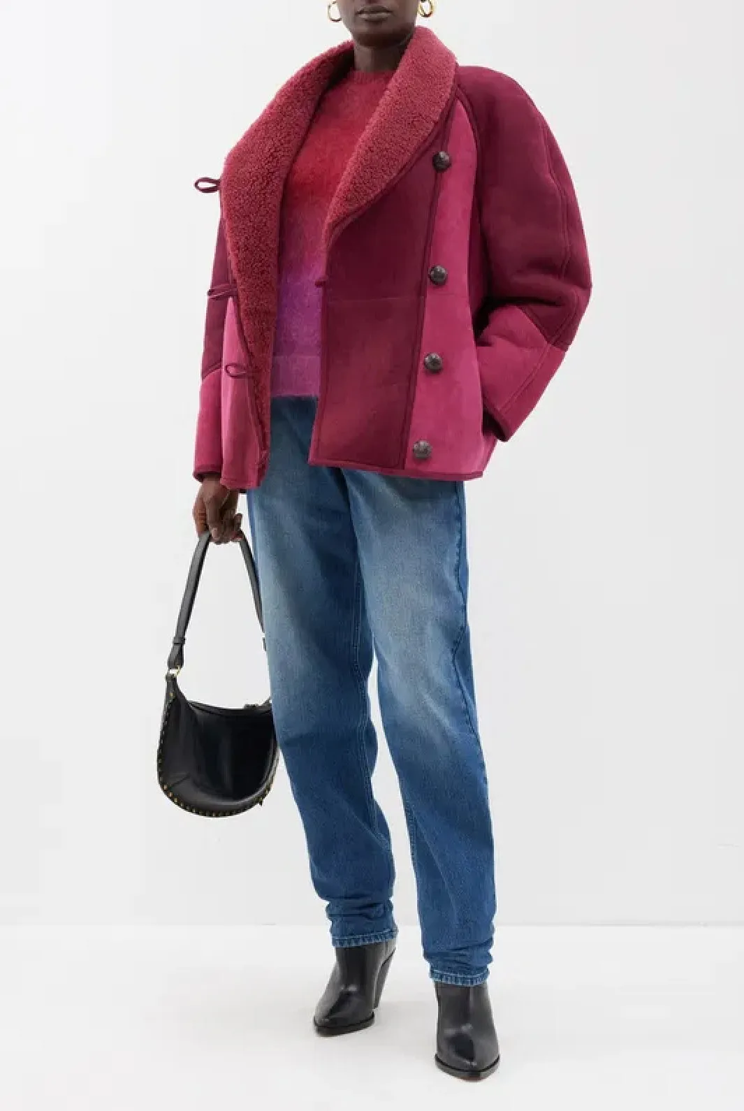Abeni Shearling-Lined Suede Jacket