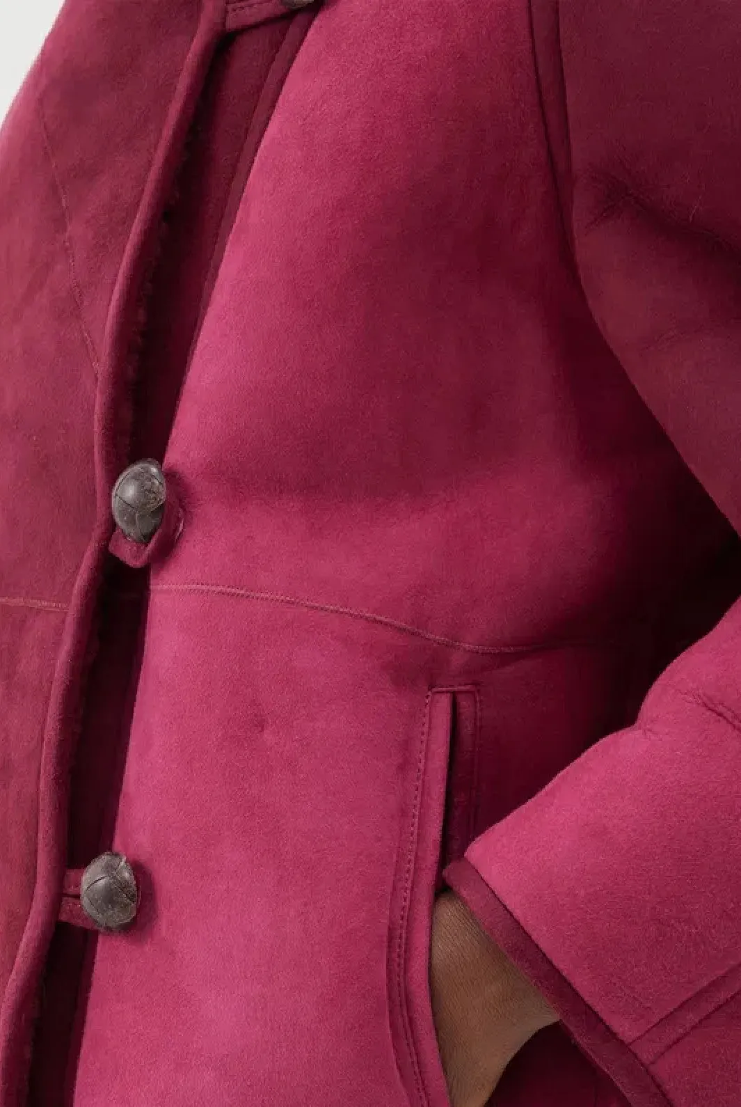 Abeni Shearling-Lined Suede Jacket