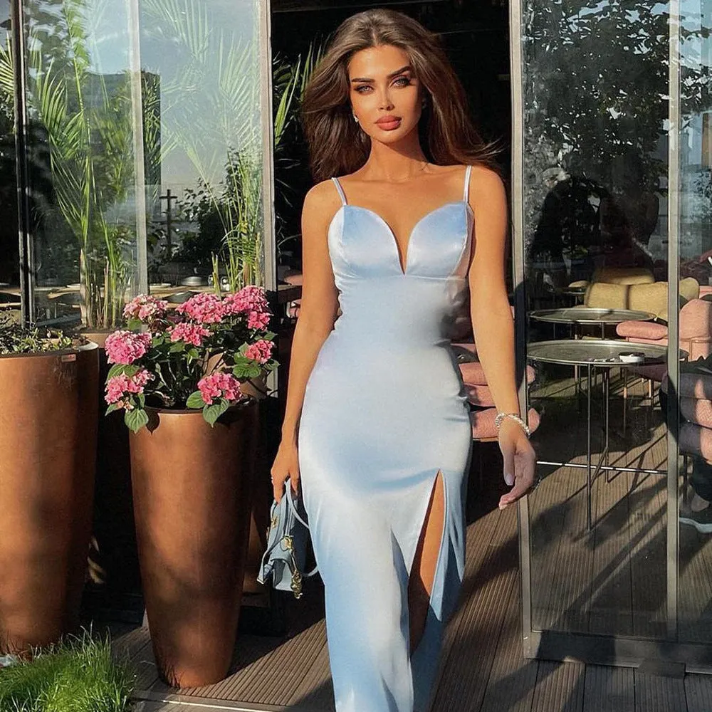 Abito lungo clelia donna scollato