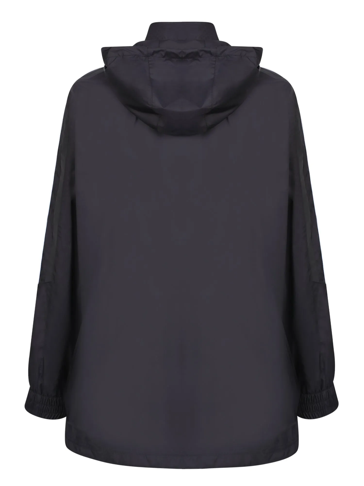 Black nylon track jacket