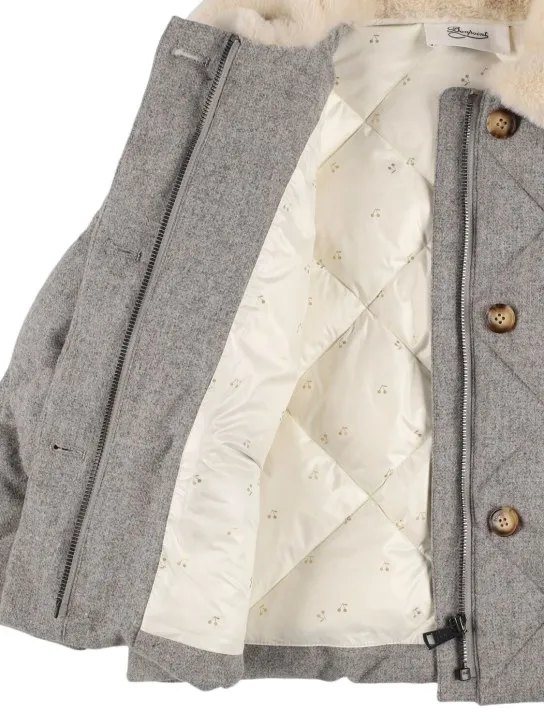 Bonpoint   Poly puffer hooded down jacket 