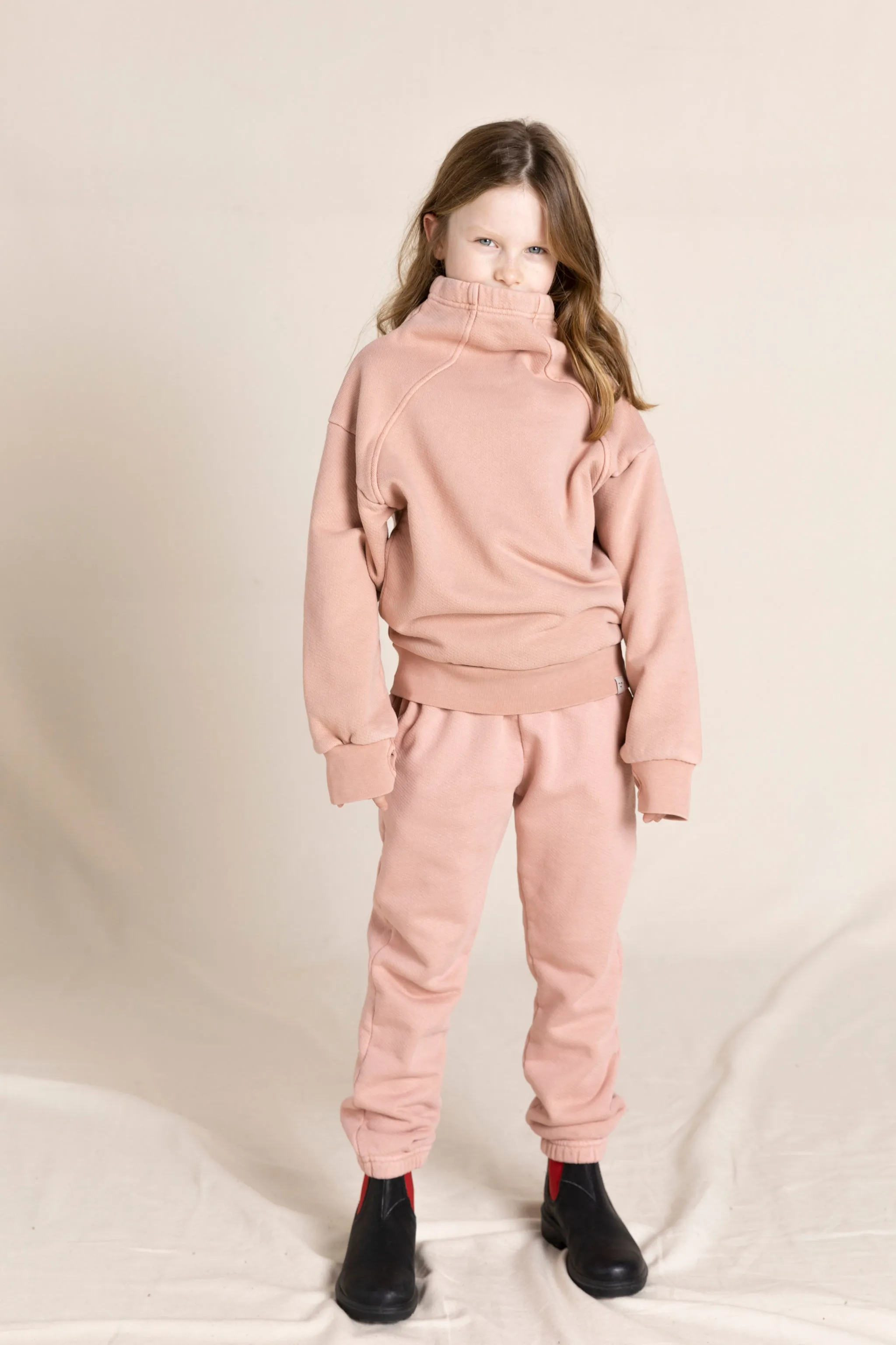 CLOWY Grey Pink - Loose Fit Sweatpants