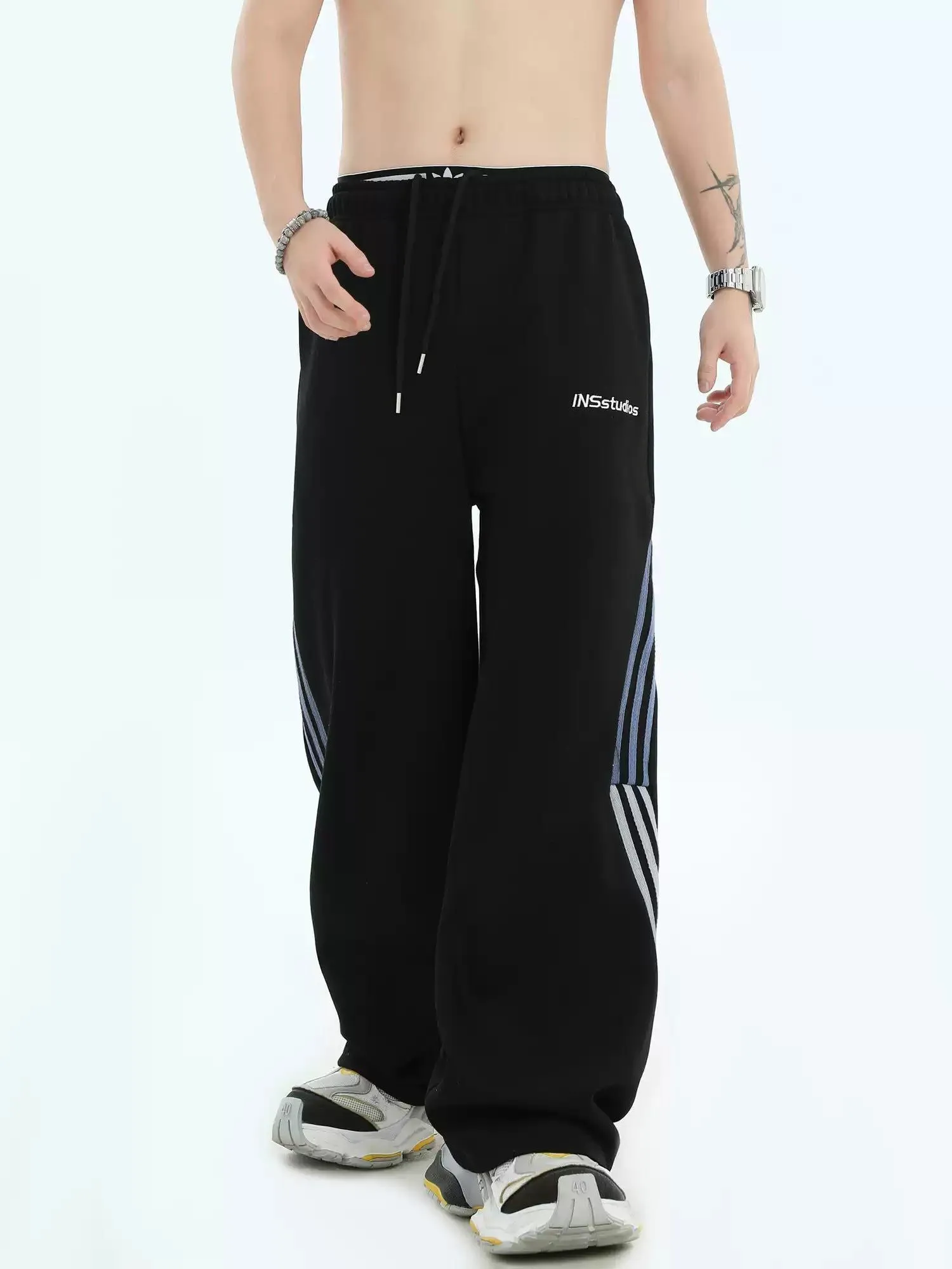 Contrast Striped Sweatpants