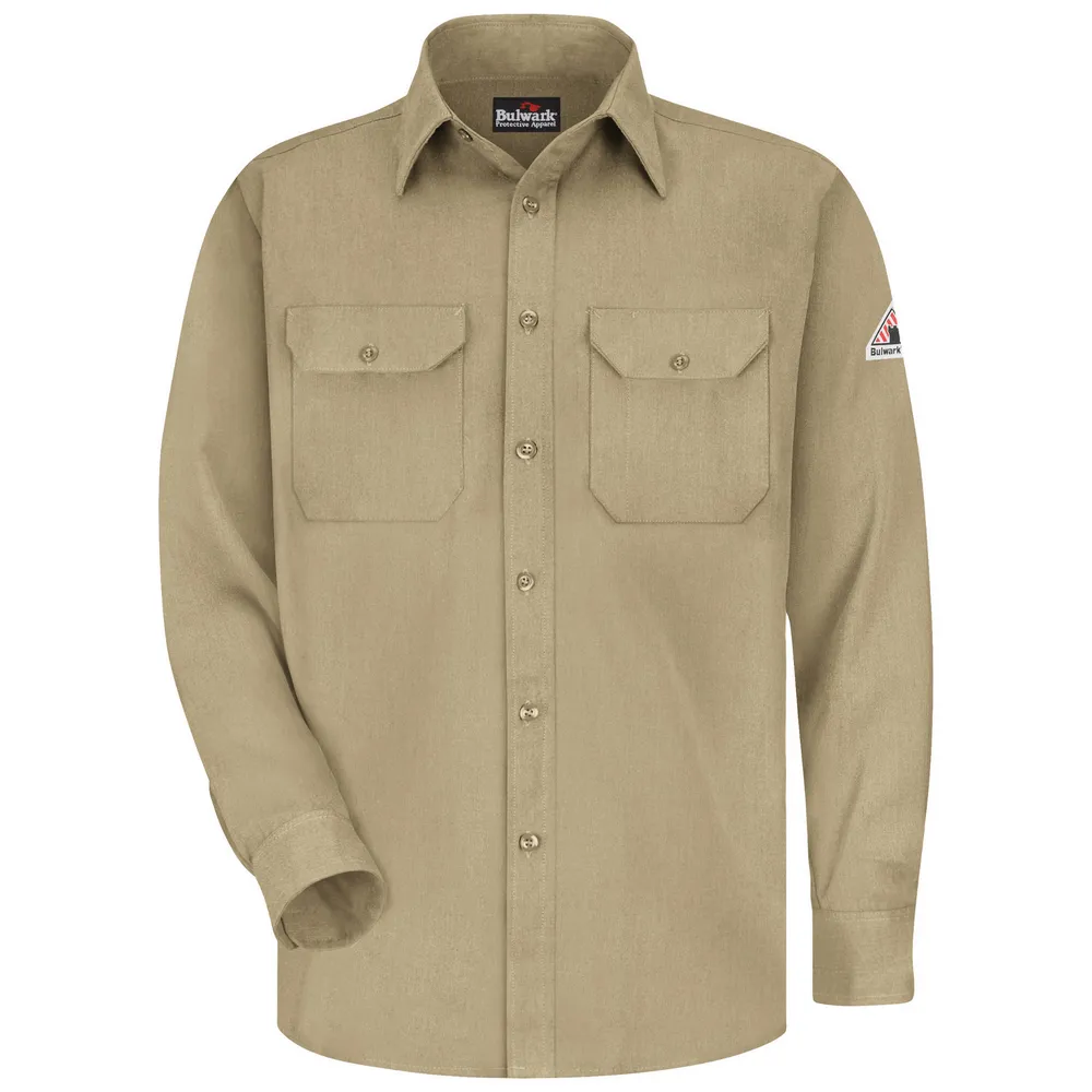 FR LIGHTWEIGHT UNIFORM SHIRT - KH-Khaki | Bulwark SMU4