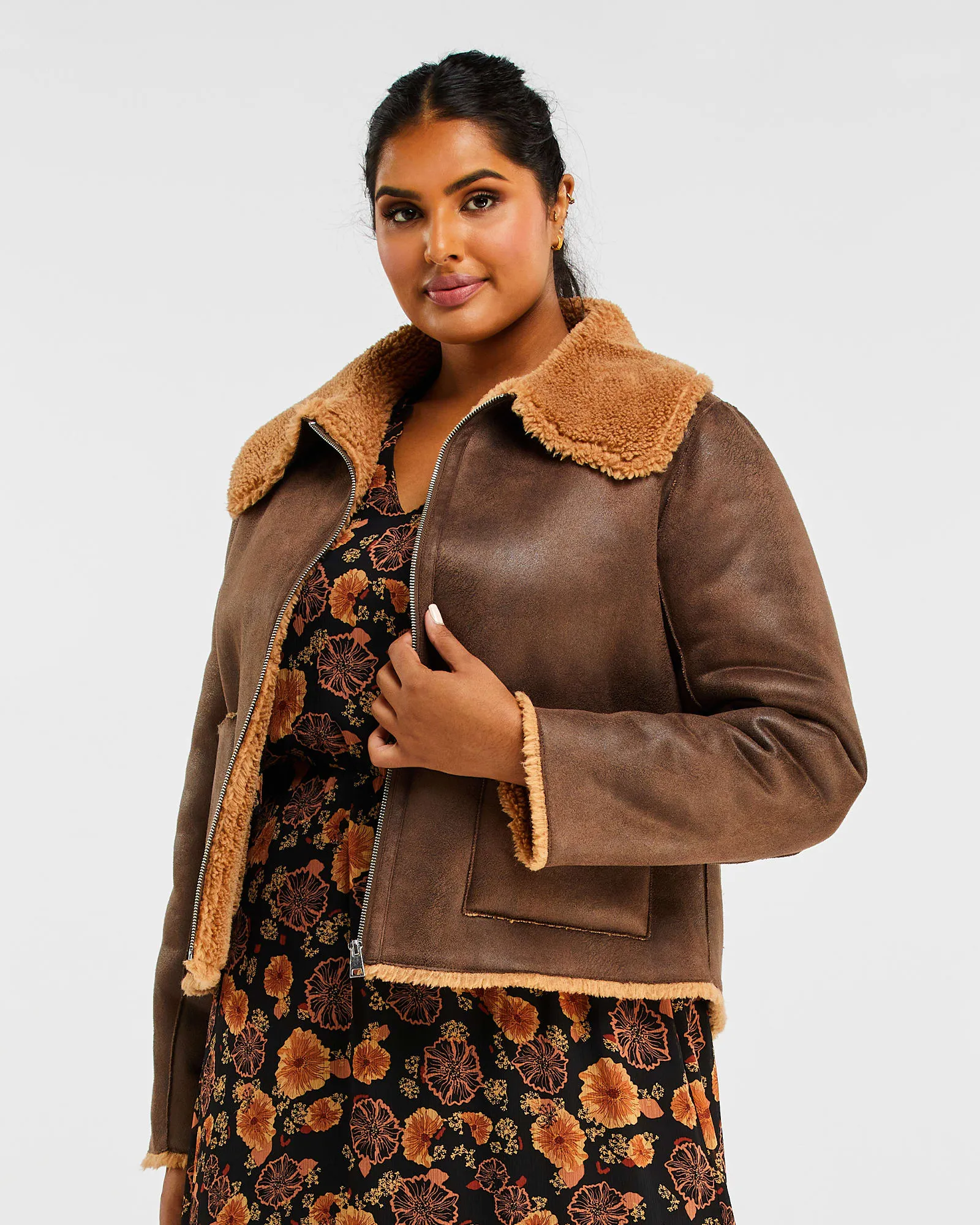 Lenny Jacket | Chocolate/Tan