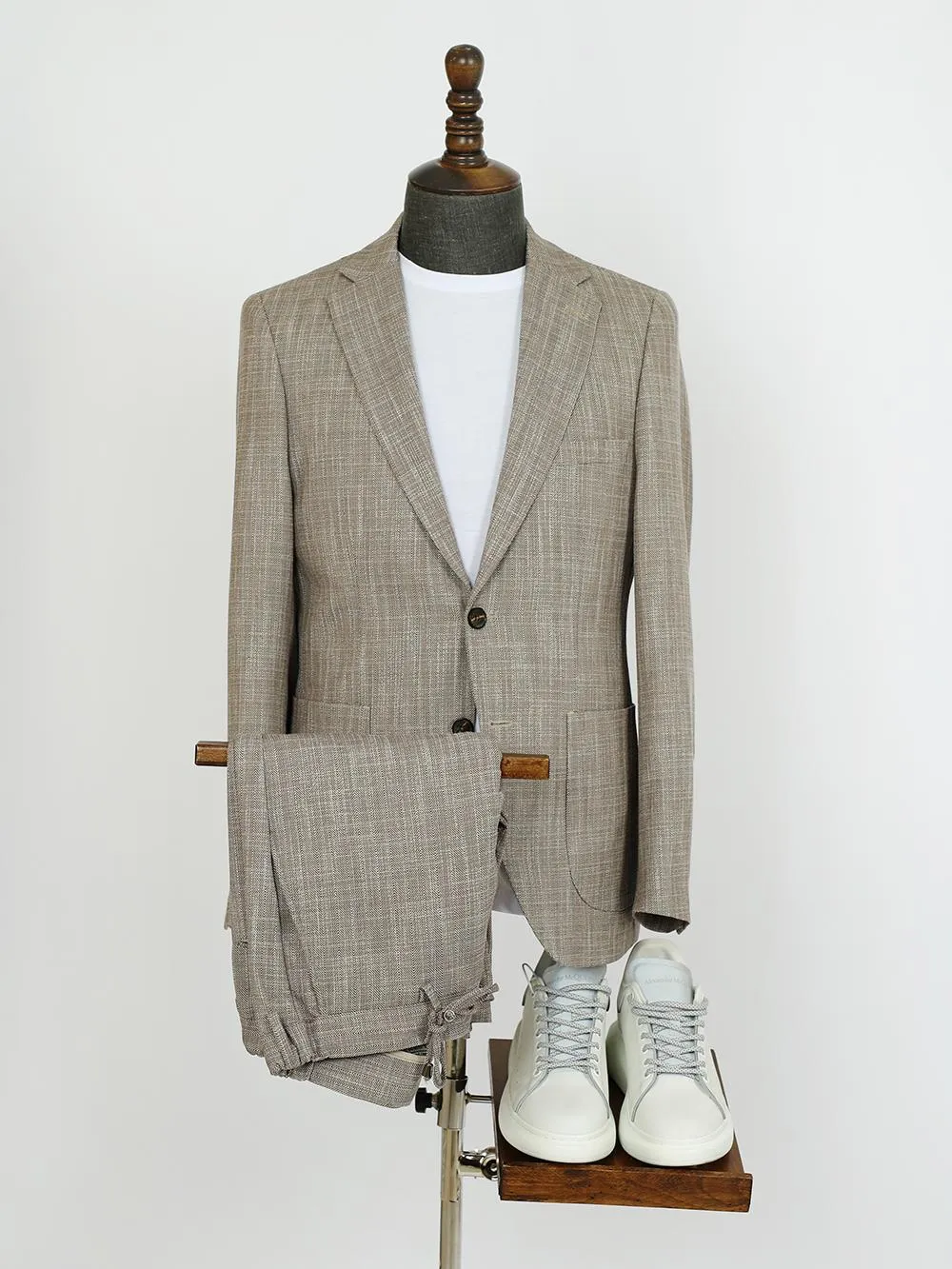 Light Brown Bespoke Men Suit Tailored