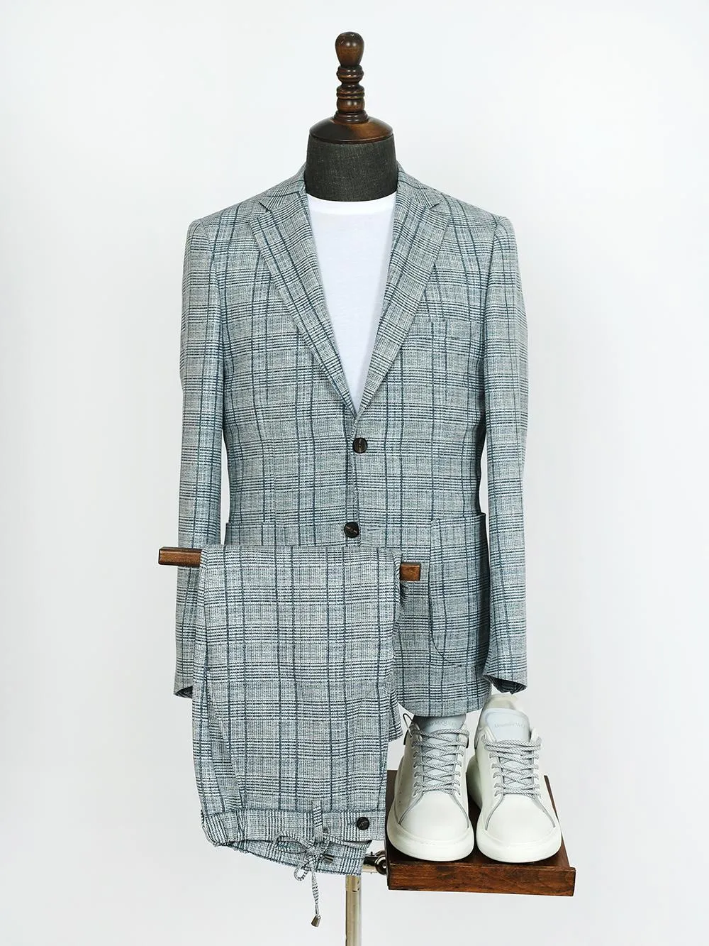 Light Green Bespoke Men Suit Tailored