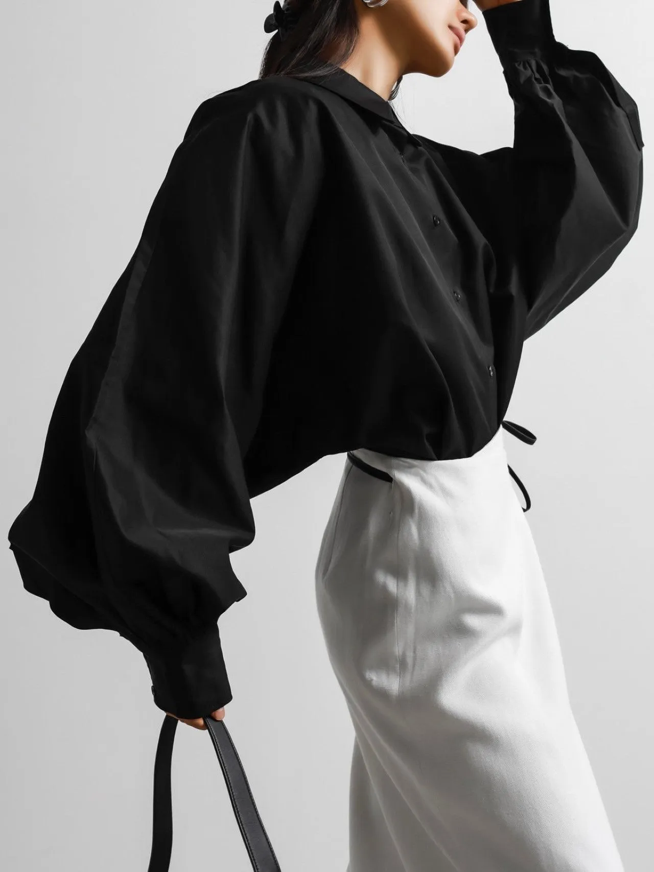 LINEN WRAP PENCIL SKIRT