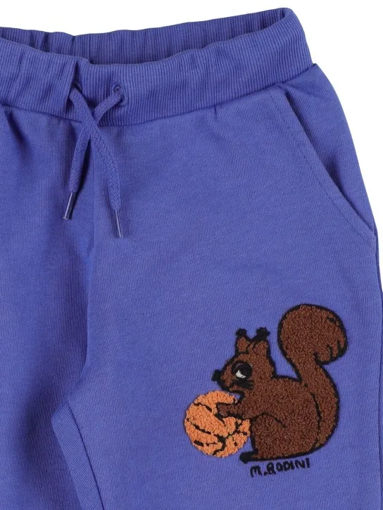 Mini Rodini   Embroidered cotton sweatpants 