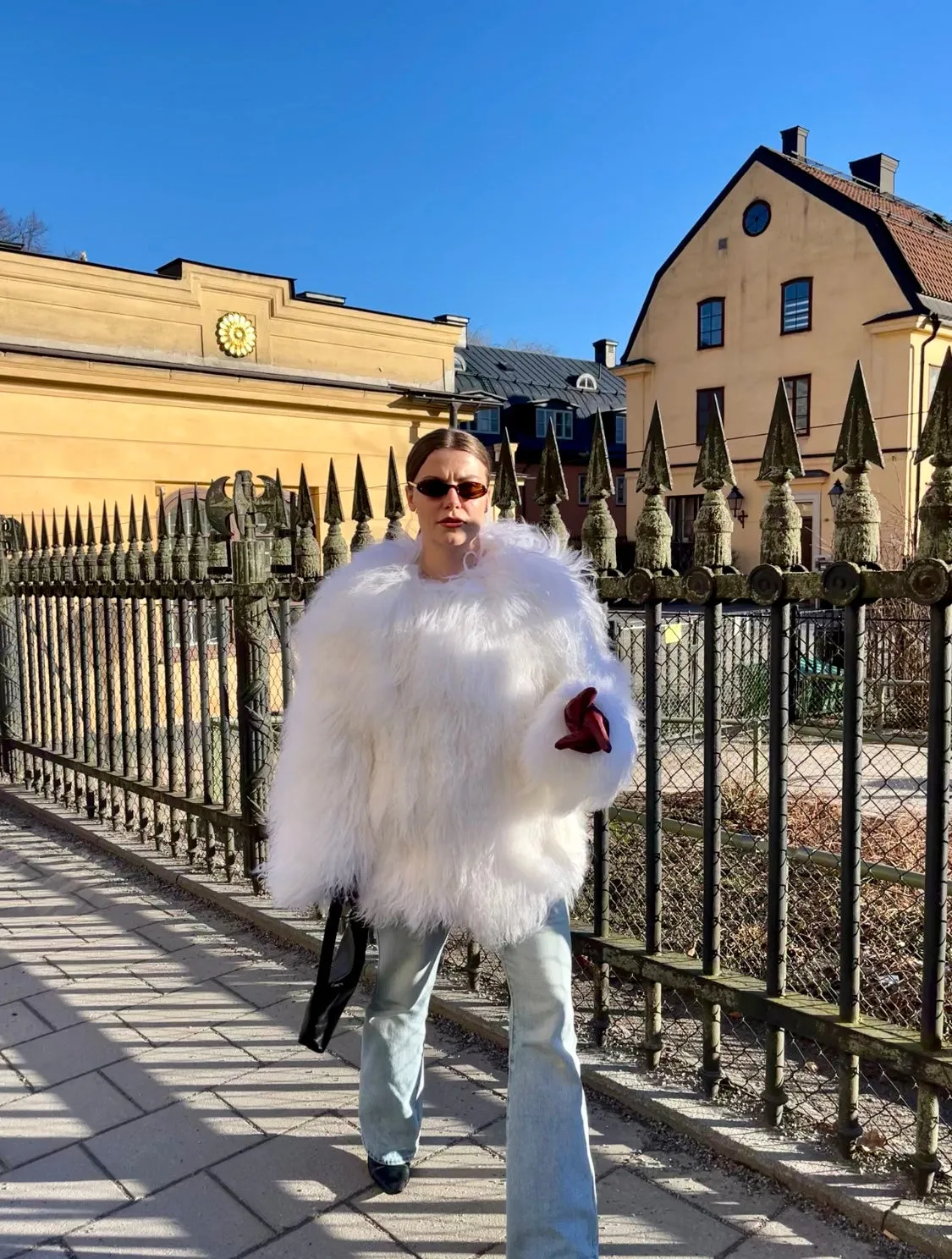 Mongolian shearling sheep coat