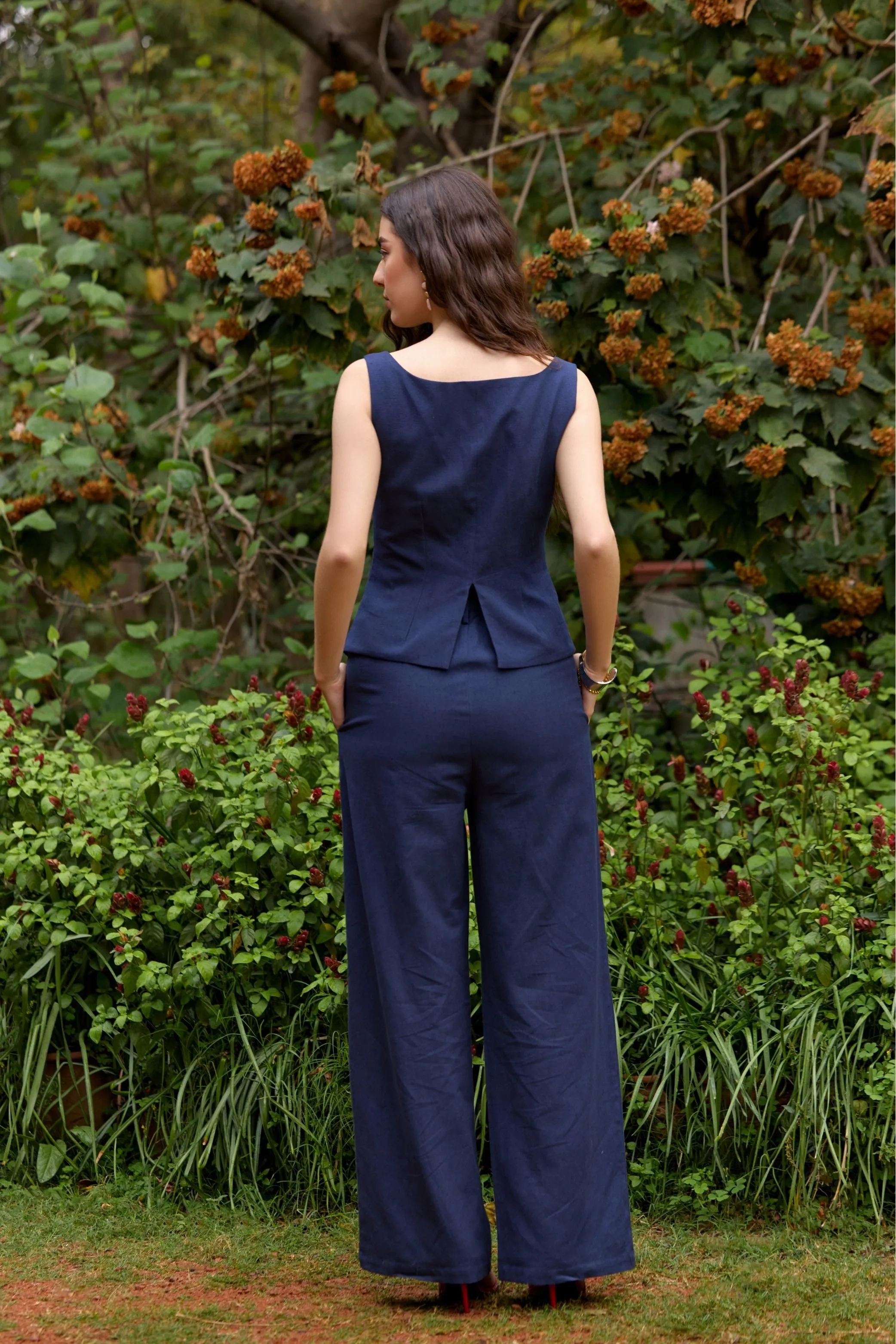 Navy Blue Tailored Waistcoat