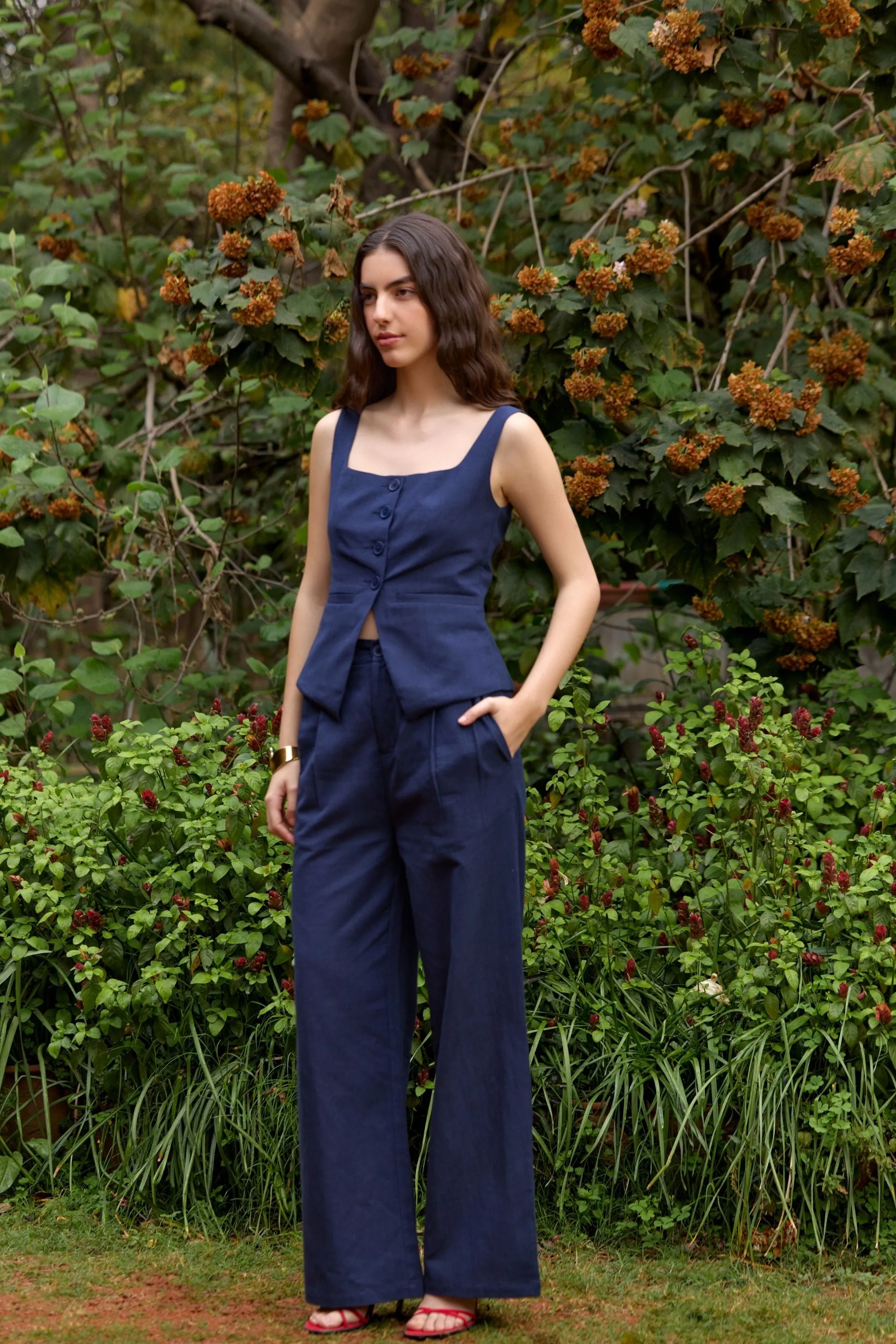 Navy Blue Tailored Waistcoat