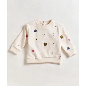 Oeuf Embroidered Sweatshirt Indigo