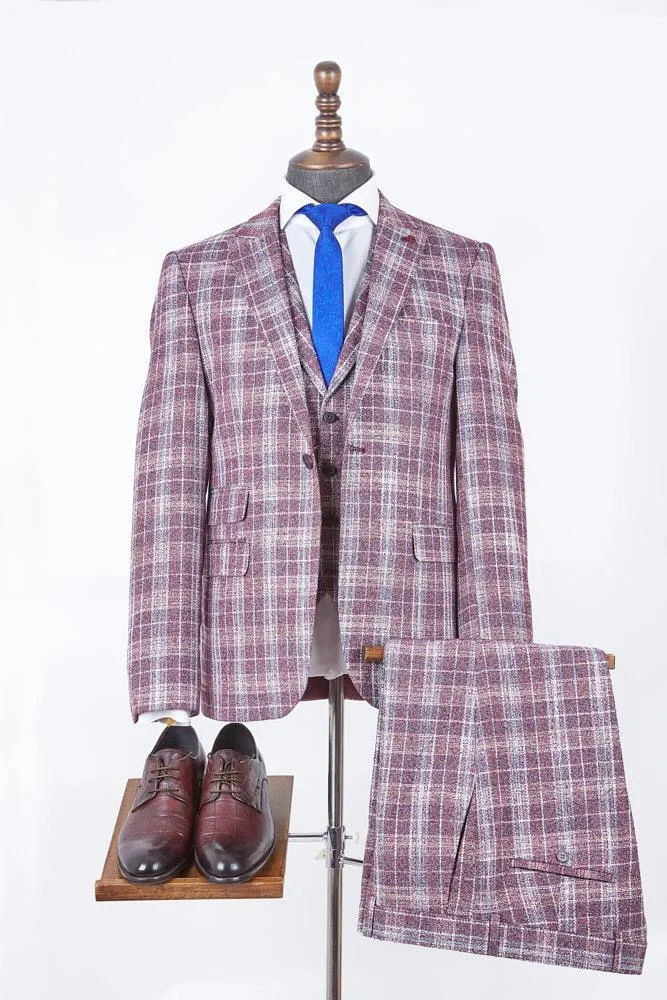 Stripe 5 Custom Bespoke Men Suit Tailored