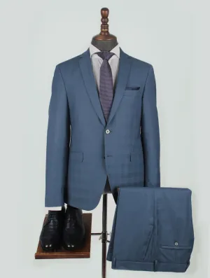 Stripe Light Blue Bespoke Men Suit Tailored