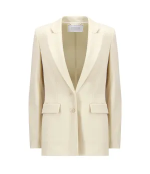 Tailored Techno Viscose Blazer in Ivory