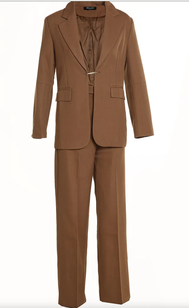 The Camel Tailored Blazer Set Brown