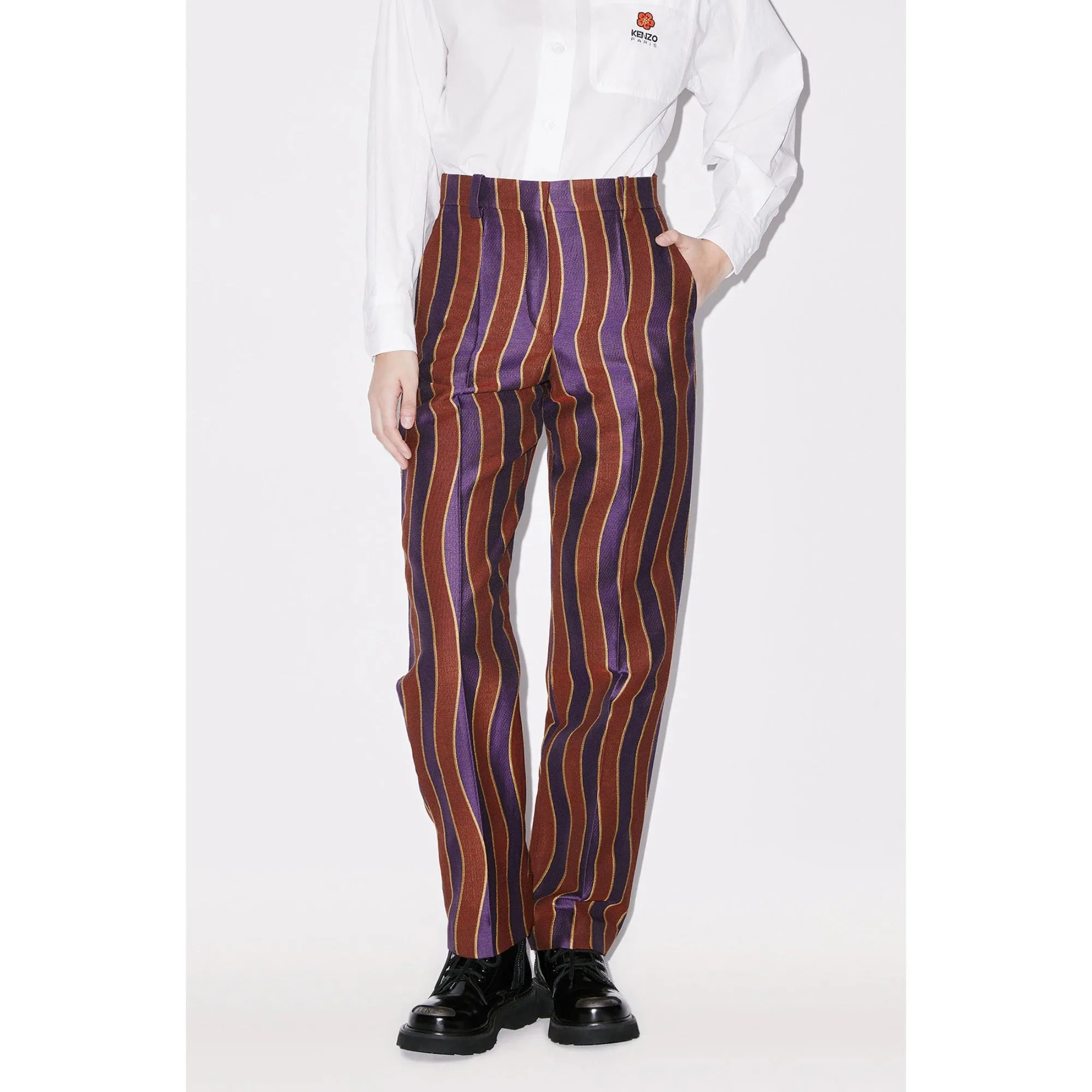 Women Tailored Cropped Pant - Dark Camel