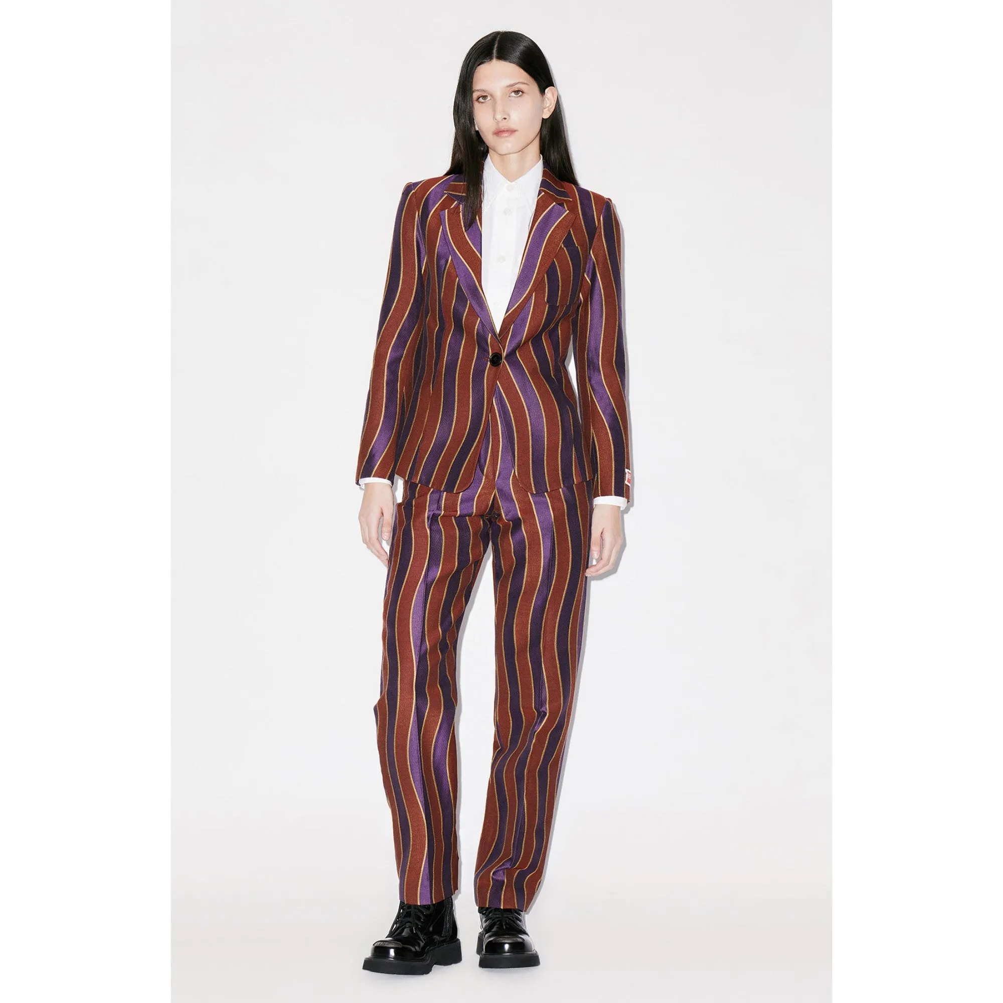 Women Tailored Cropped Pant - Dark Camel