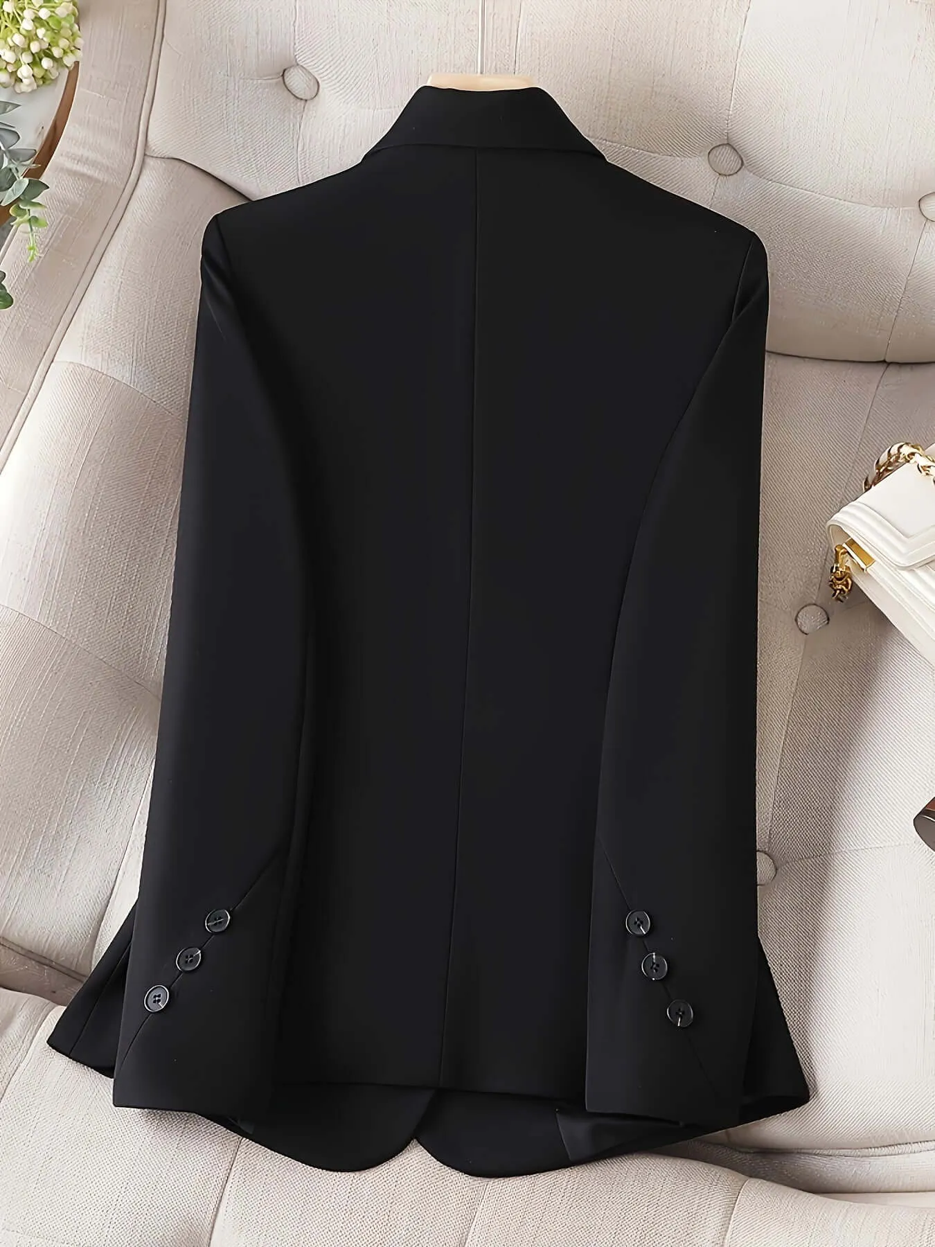 Women's Classic Tailored Single-Button Blazer